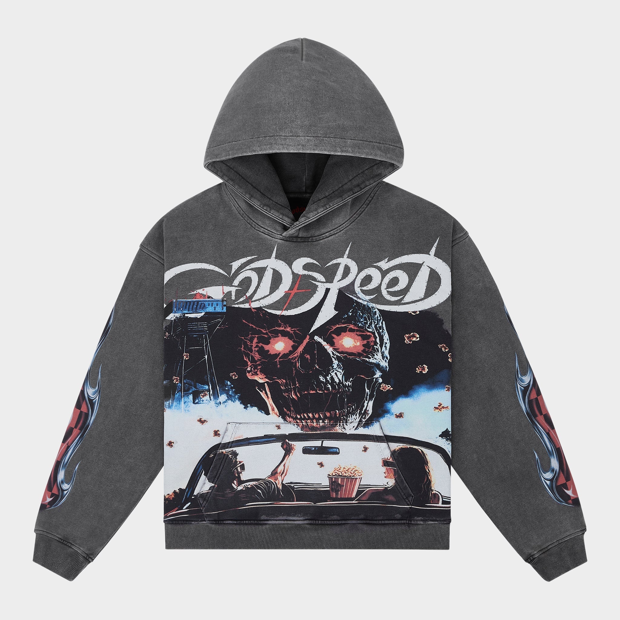 Drive In Hoodie (Grey Wash)