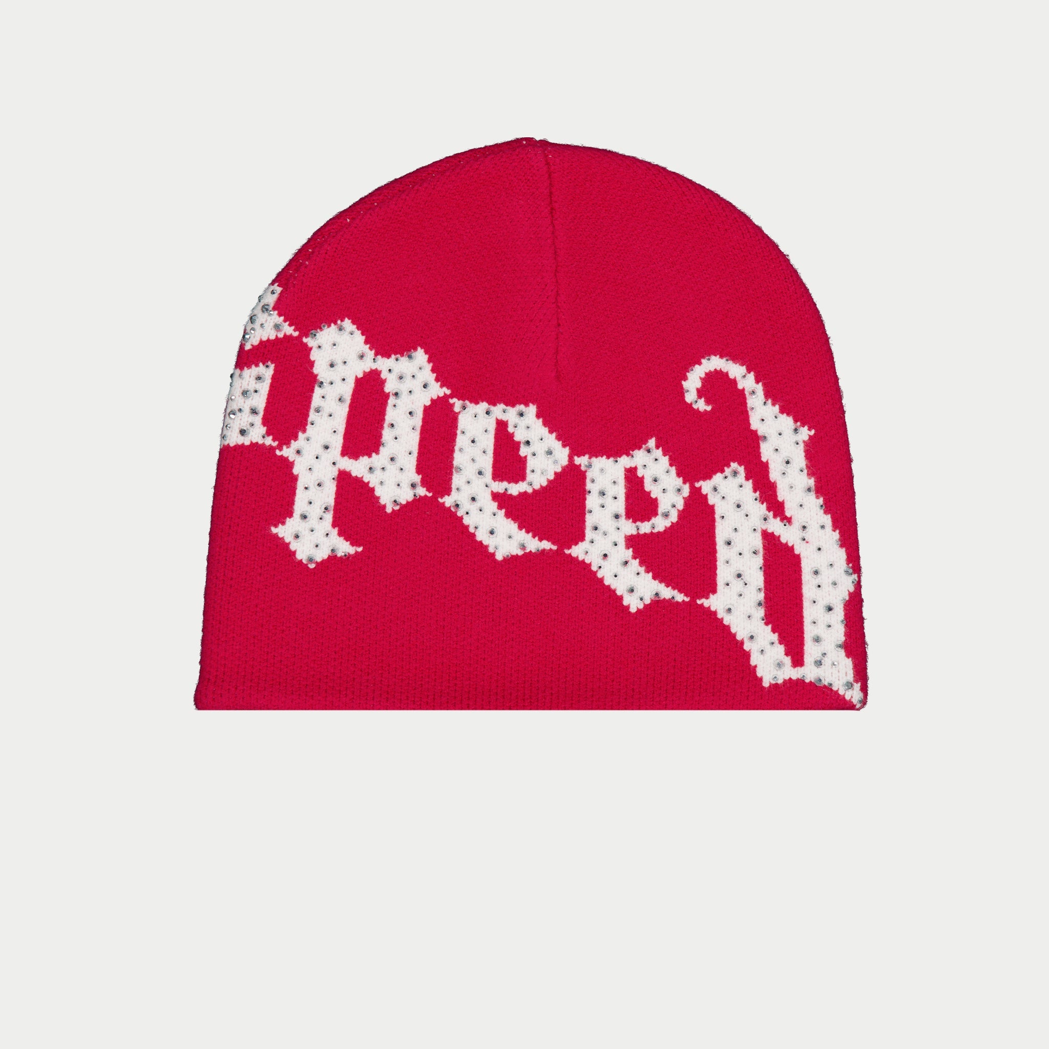 Og Logo Studded Beanie (Red/White)