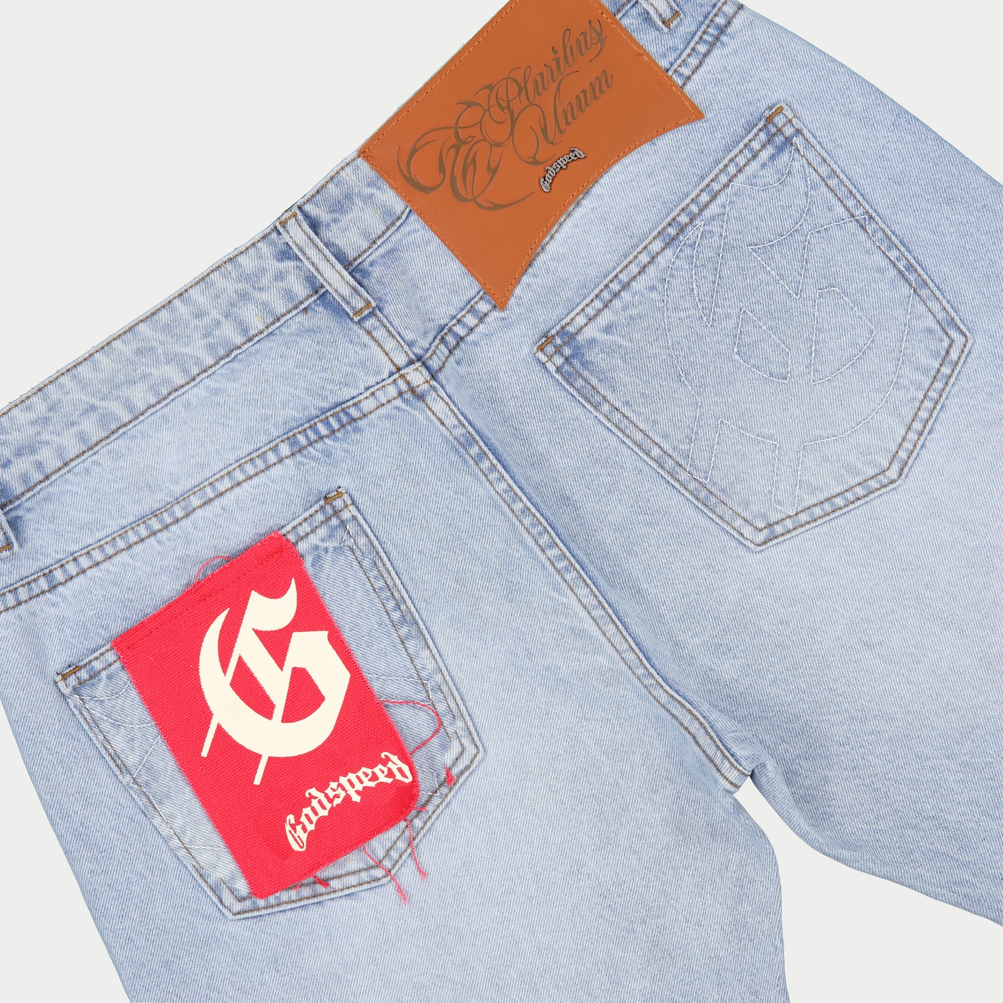 Og Logo Flared Denim Printed (Blue)