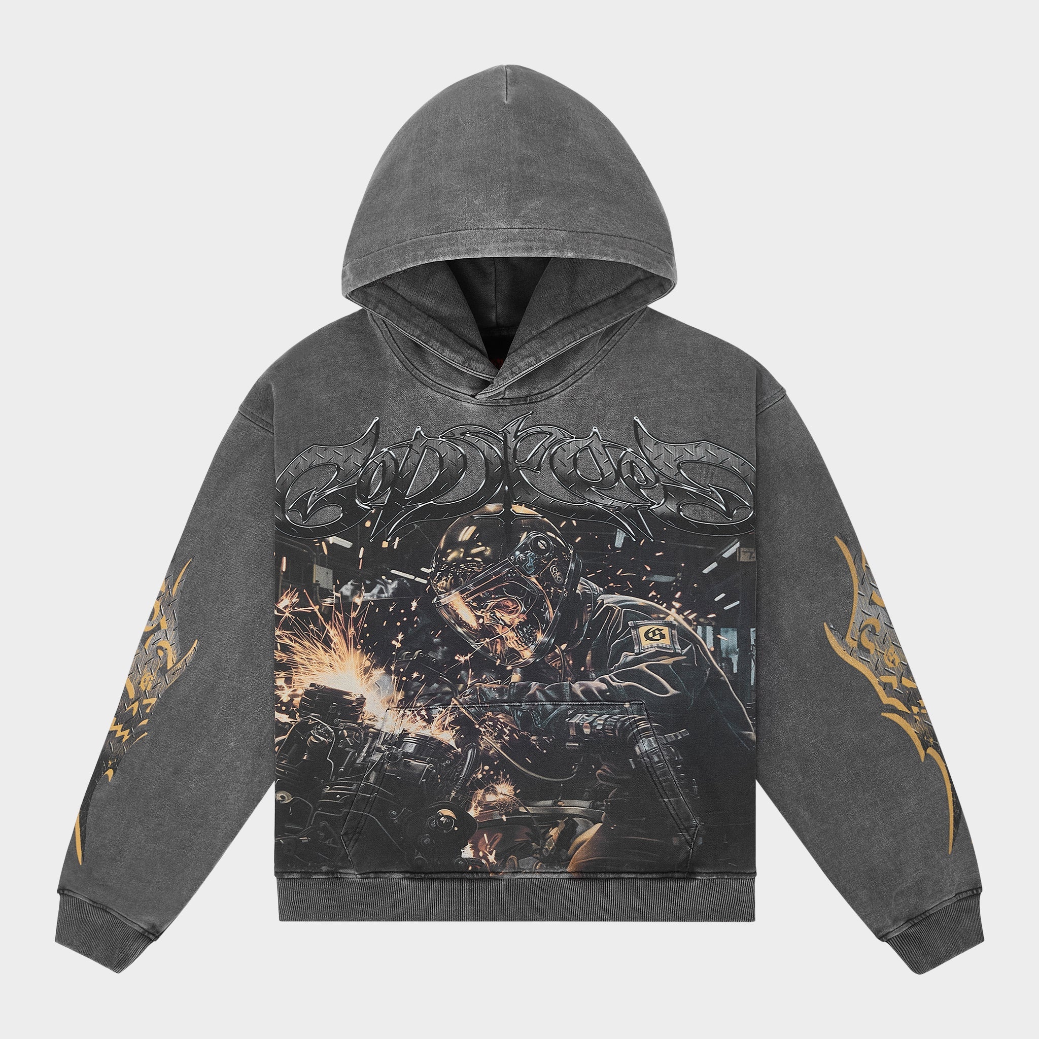 Steel Sharpens Steel Hoodie (Grey Wash)