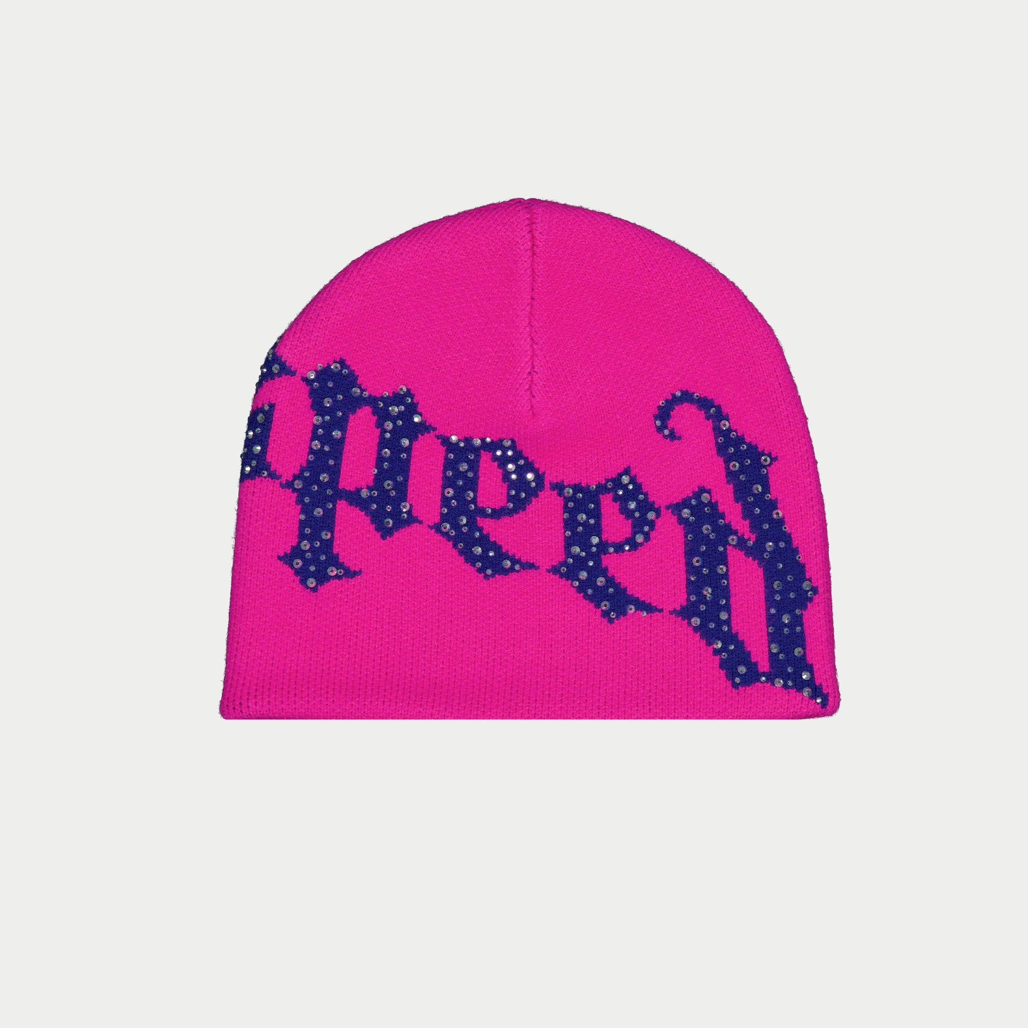 Og Logo Studded Beanie (Fuchsia Pink)