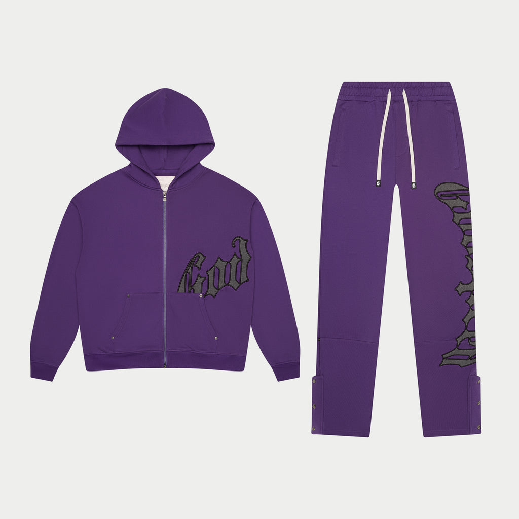 Og Logo Sweatsuit (Purple/Grey)