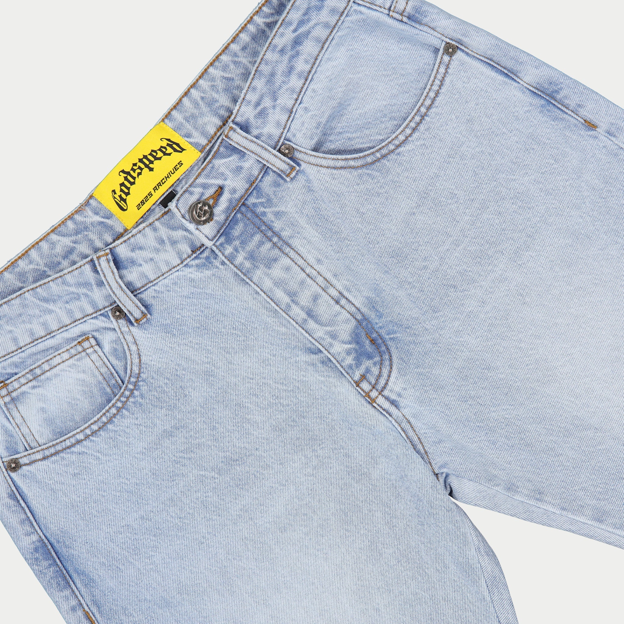 Og Logo Flared Denim Stitched (Blue)