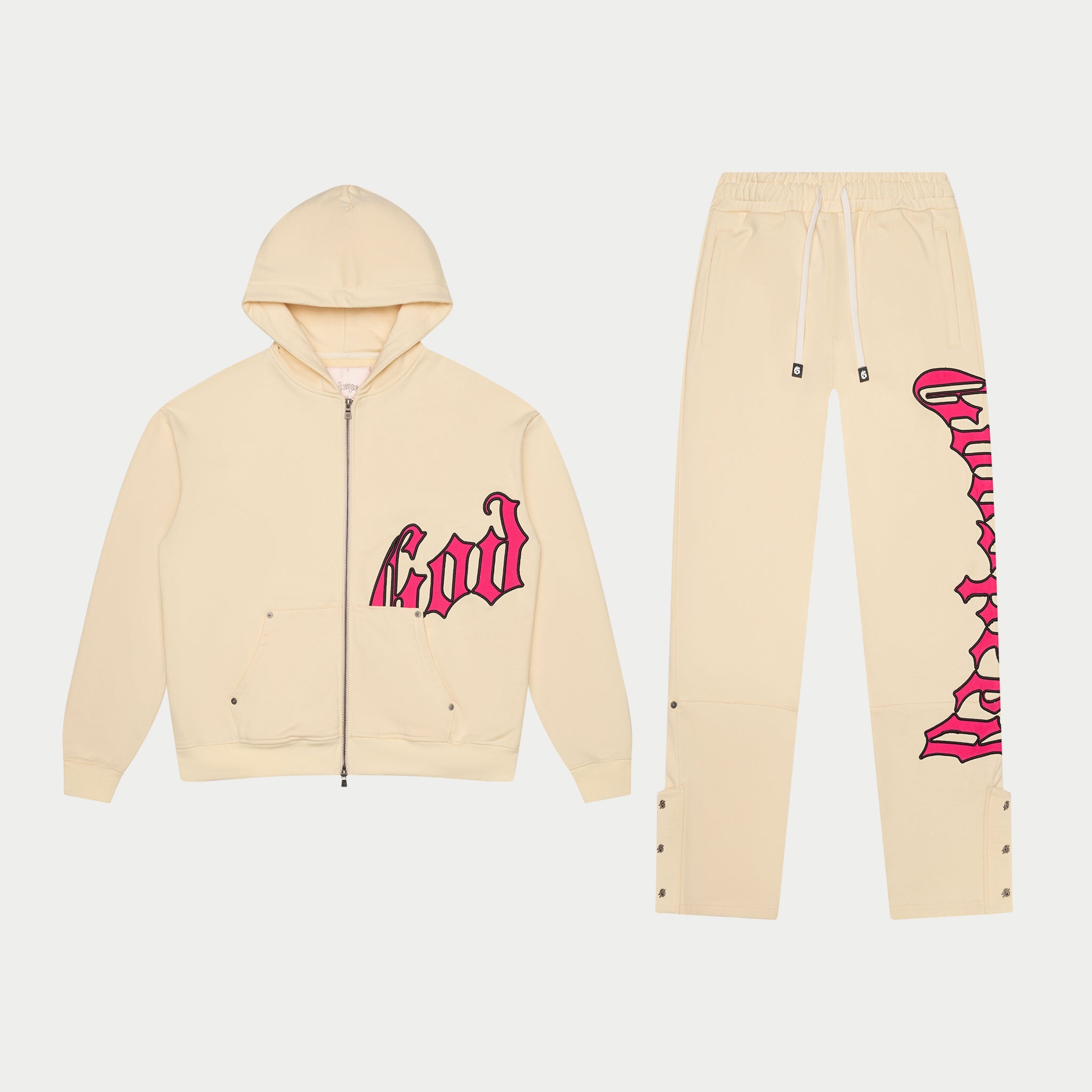 Og Logo Sweatsuit (Bone/Pink)