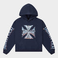 Chrome Motto Hoodie (Navy Wash)