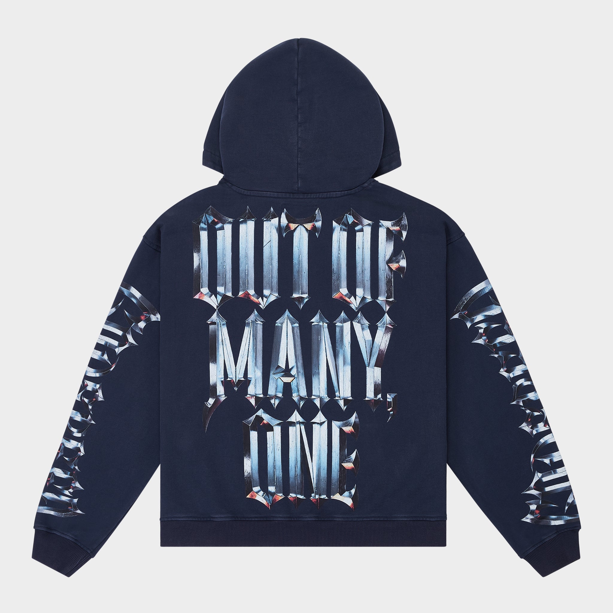 Chrome Motto Hoodie (Navy Wash)