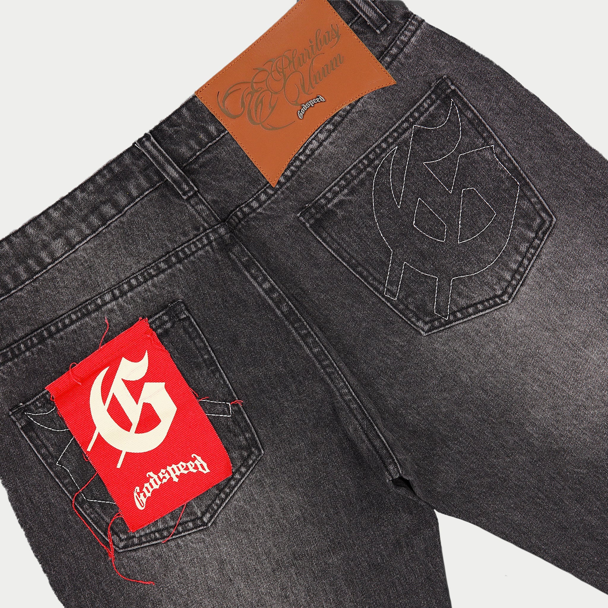 Og Logo Flared Denim (Grey Wash)