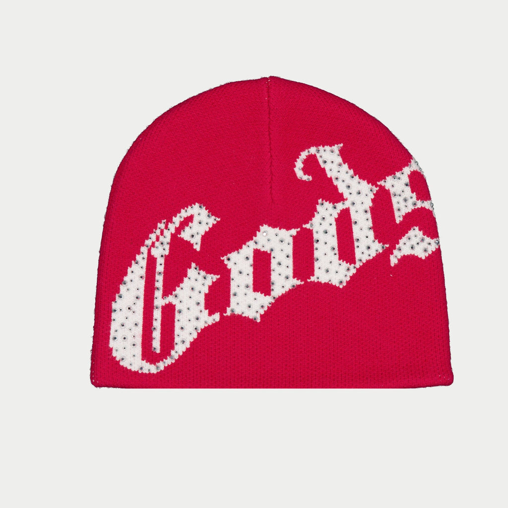 Og Logo Studded Beanie (Red/White)