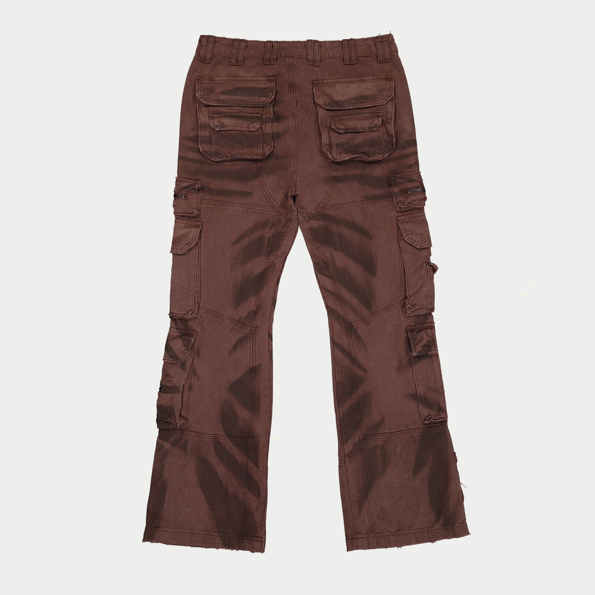 Skidrow Flared Cargo Pants (Clay)