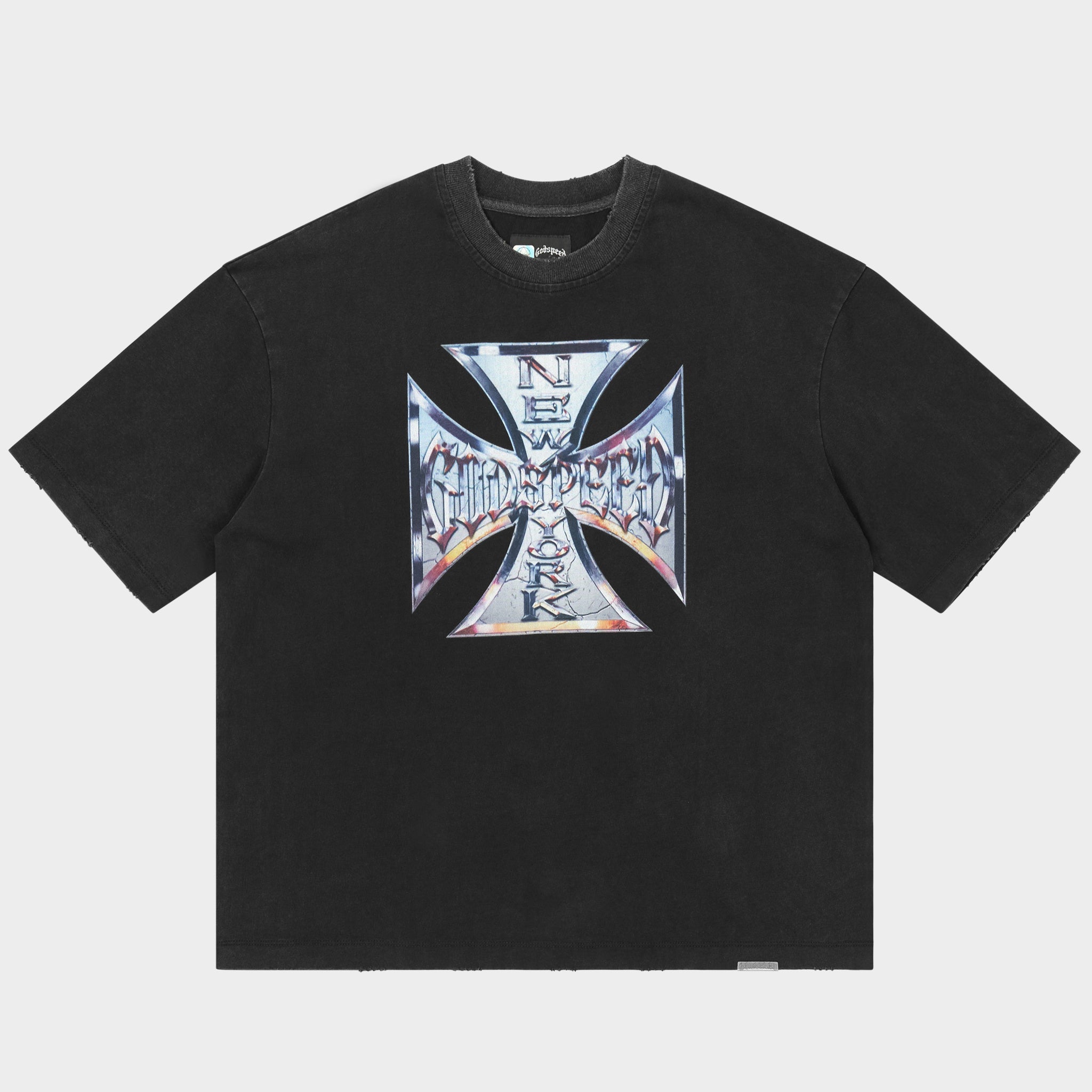 Chrome Motto T-Shirt (Black Wash)