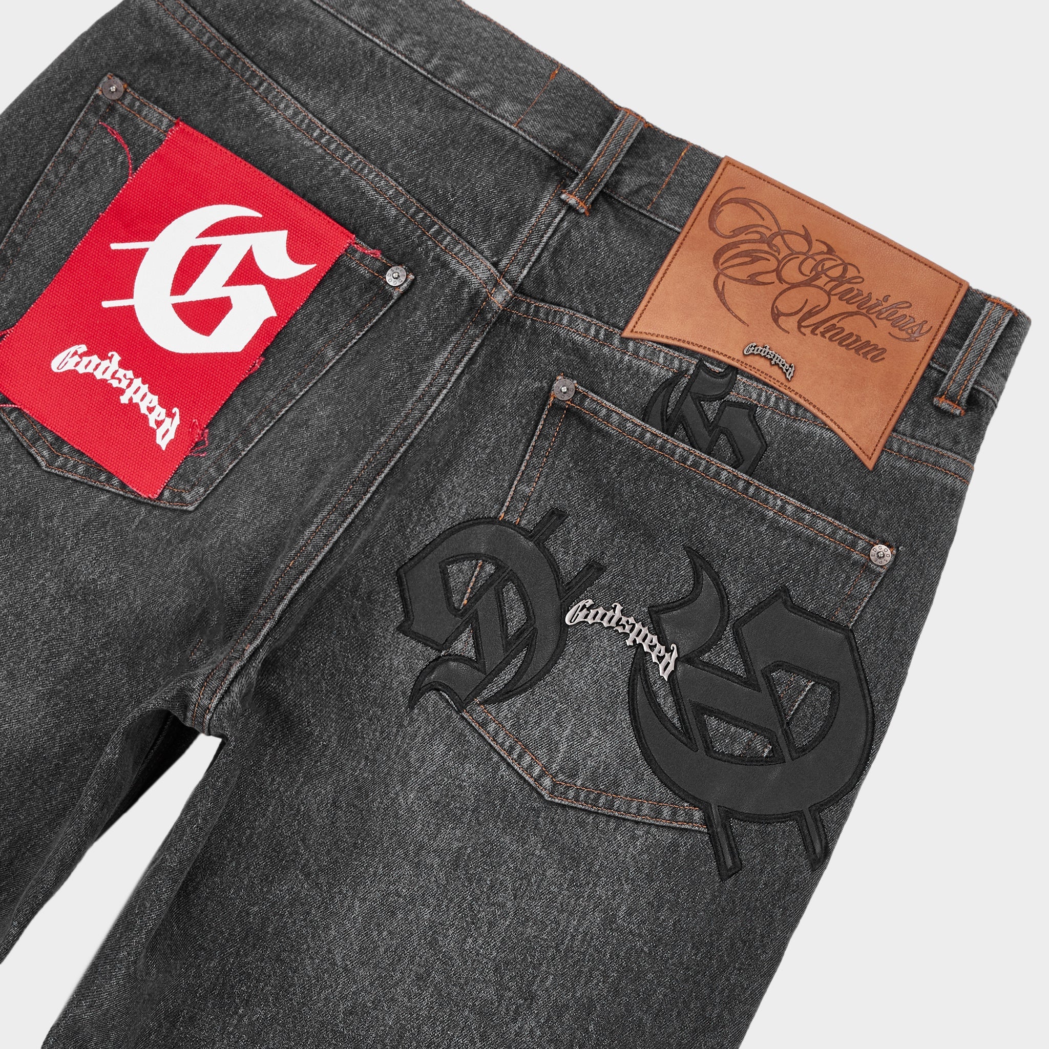 Scattered Gs Logo Denim (Black Wash)