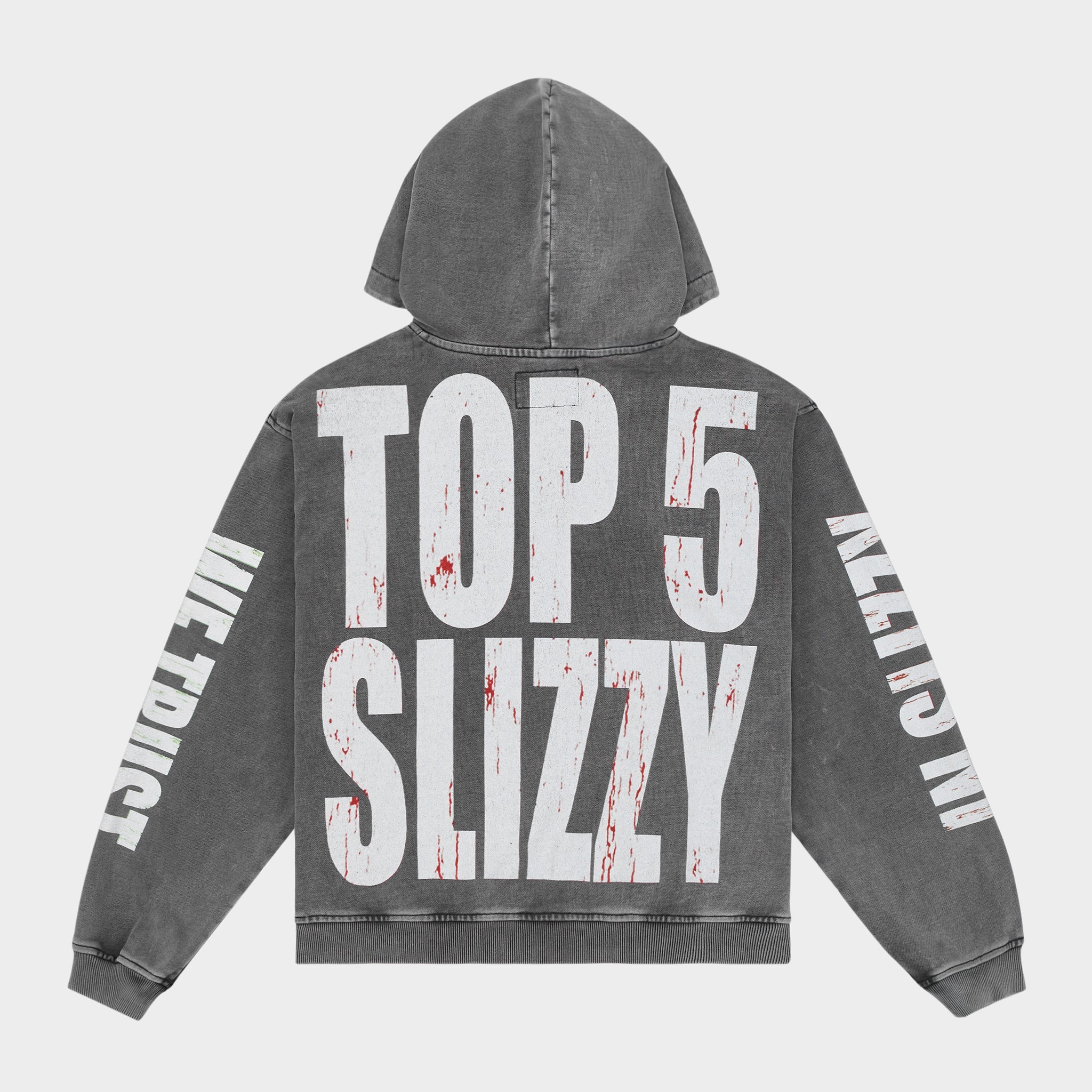 Top 5 Slizzy Vvs Hoodie (Grey Wash)