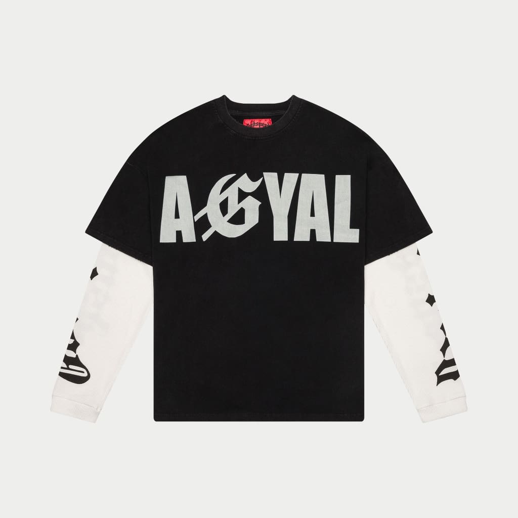 Agyal Layered T-Shirt (Black Wash)