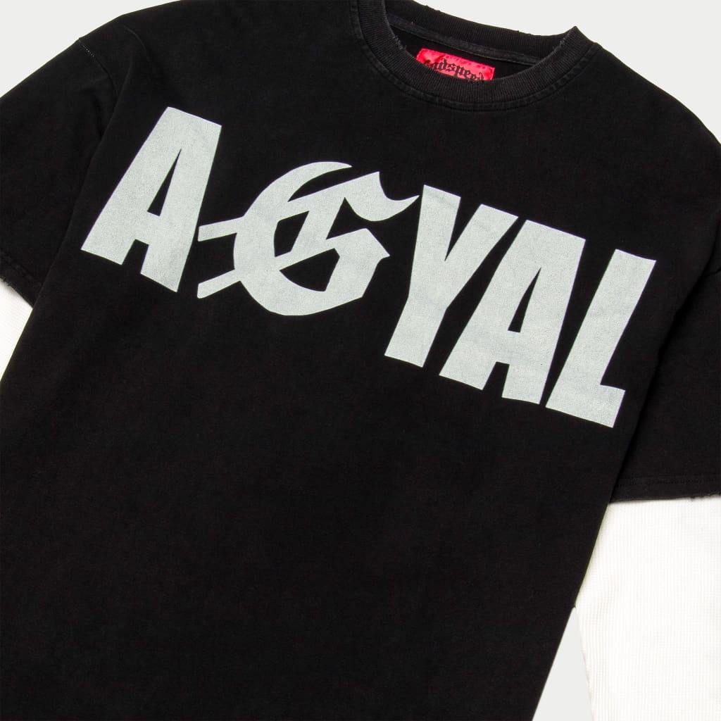 Agyal Layered T-Shirt (Black Wash)