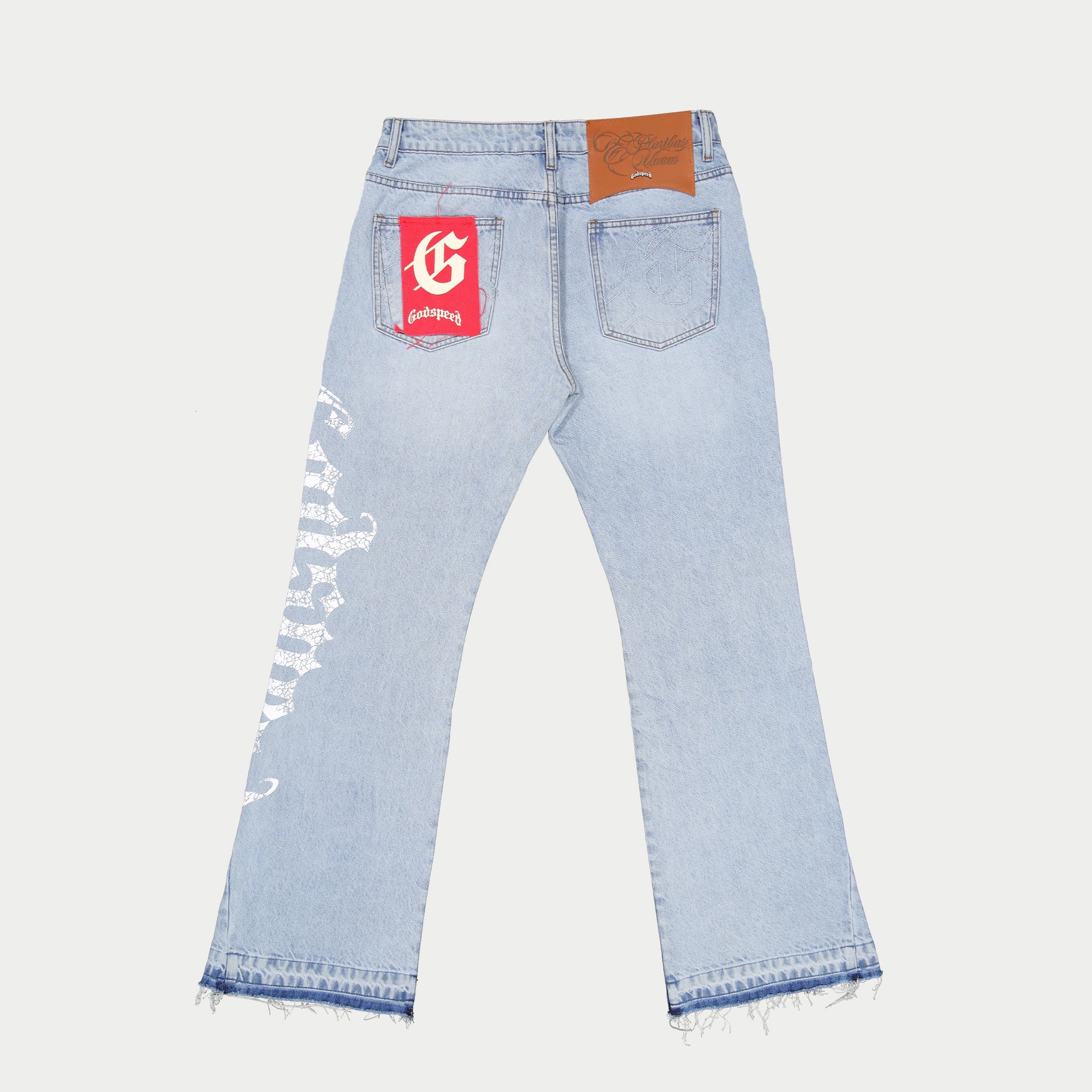 Og Logo Flared Denim Printed (Blue)