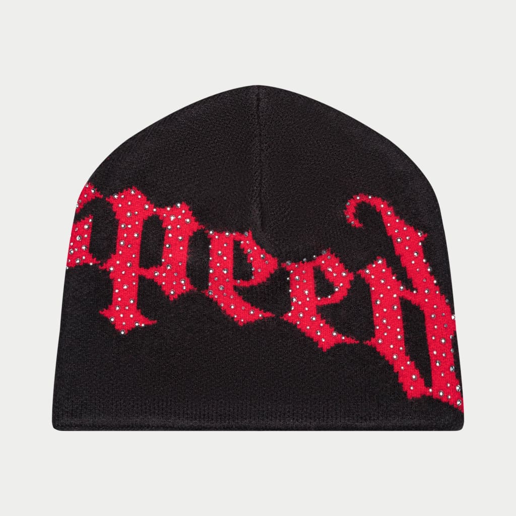 Og Logo Studded Beanie (Black/Red)