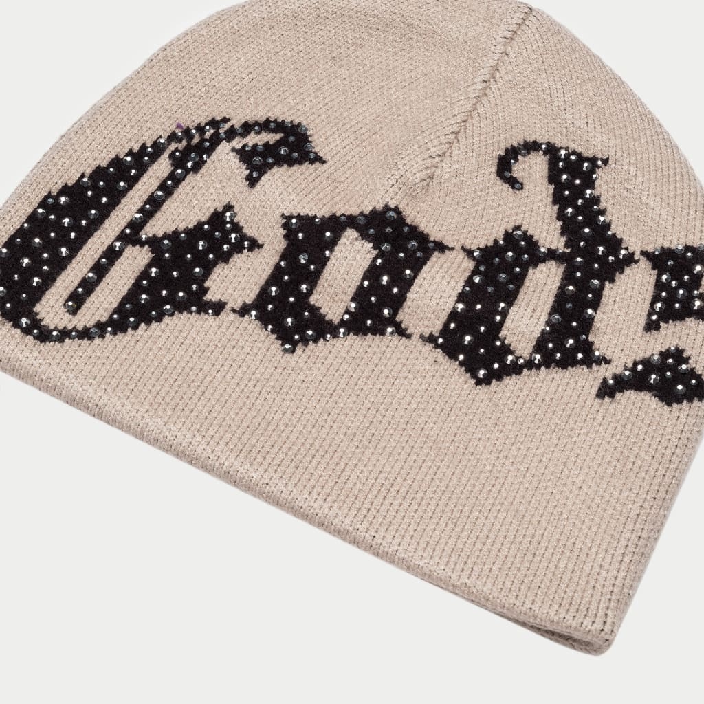Og Logo Studded Beanie (Bone)