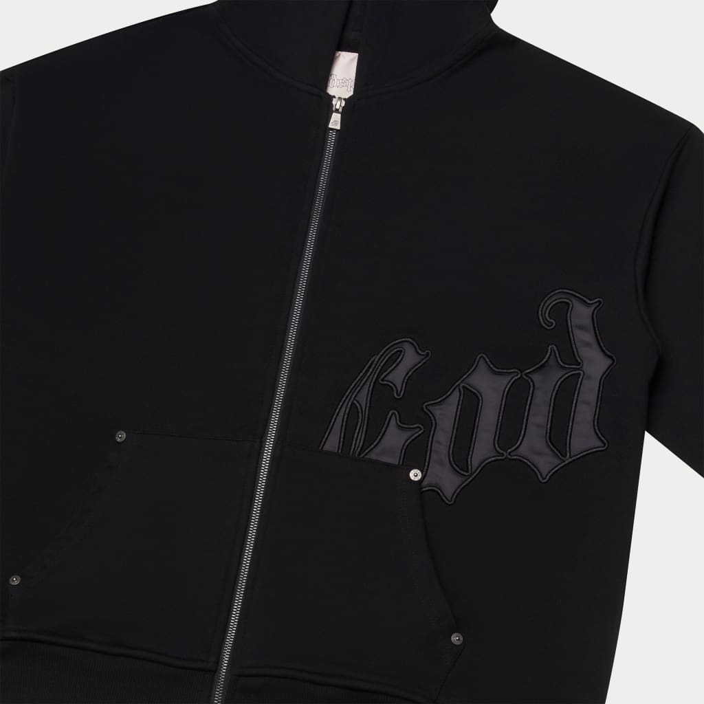 Og Logo Sweatsuit V2 (Black Satin/Black)