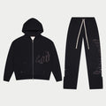 Og Logo Sweatsuit V2 (Black Satin/Black)