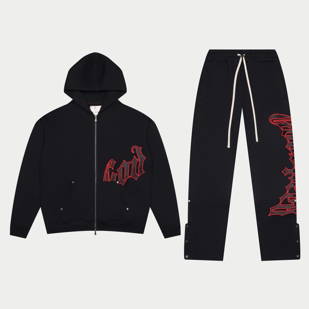 Og Logo Sweatsuit V2 (Blk/Red)
