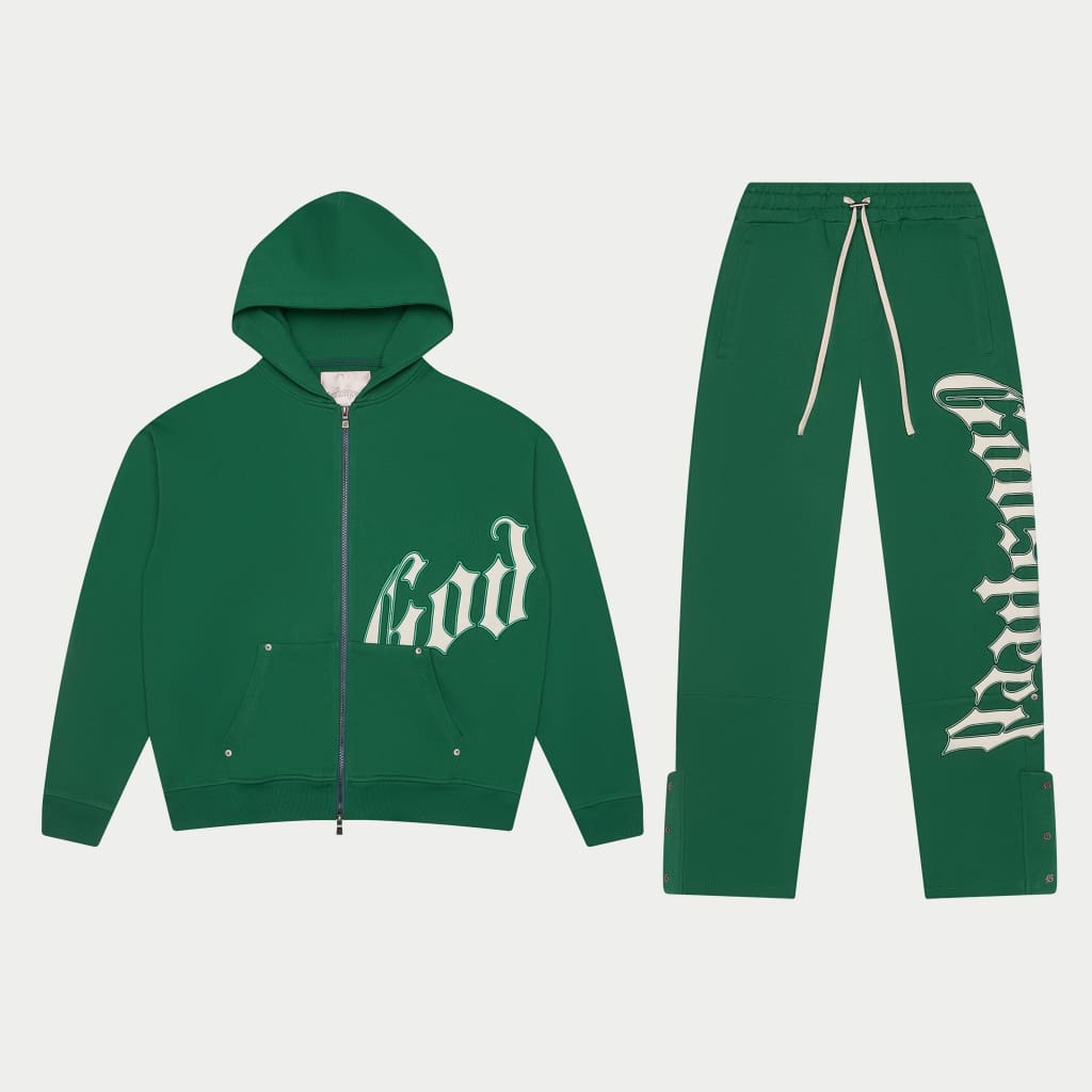 Og Logo Sweatsuit V2 (Green/White)