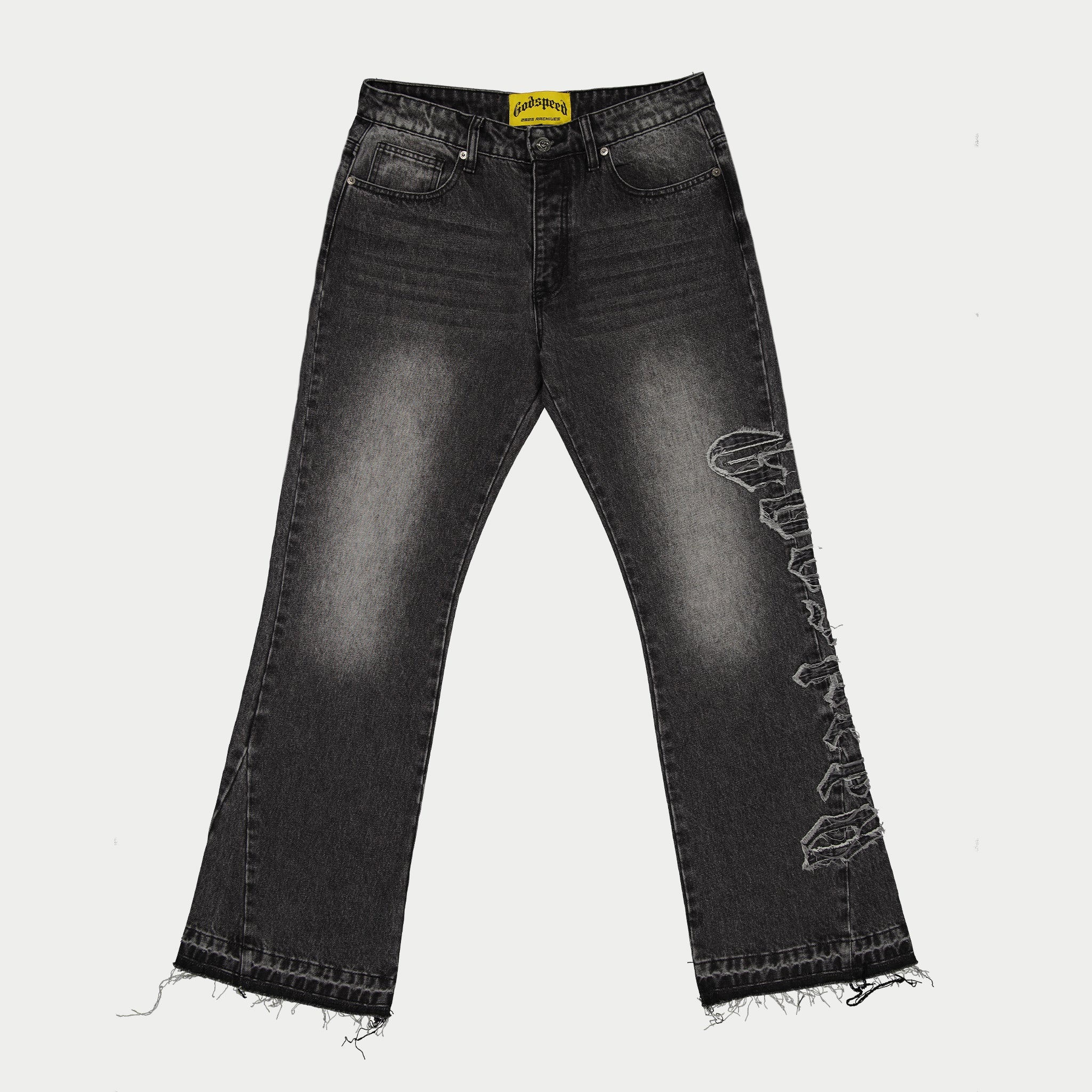 Og Logo Flared Denim Stitched (Grey Wash)