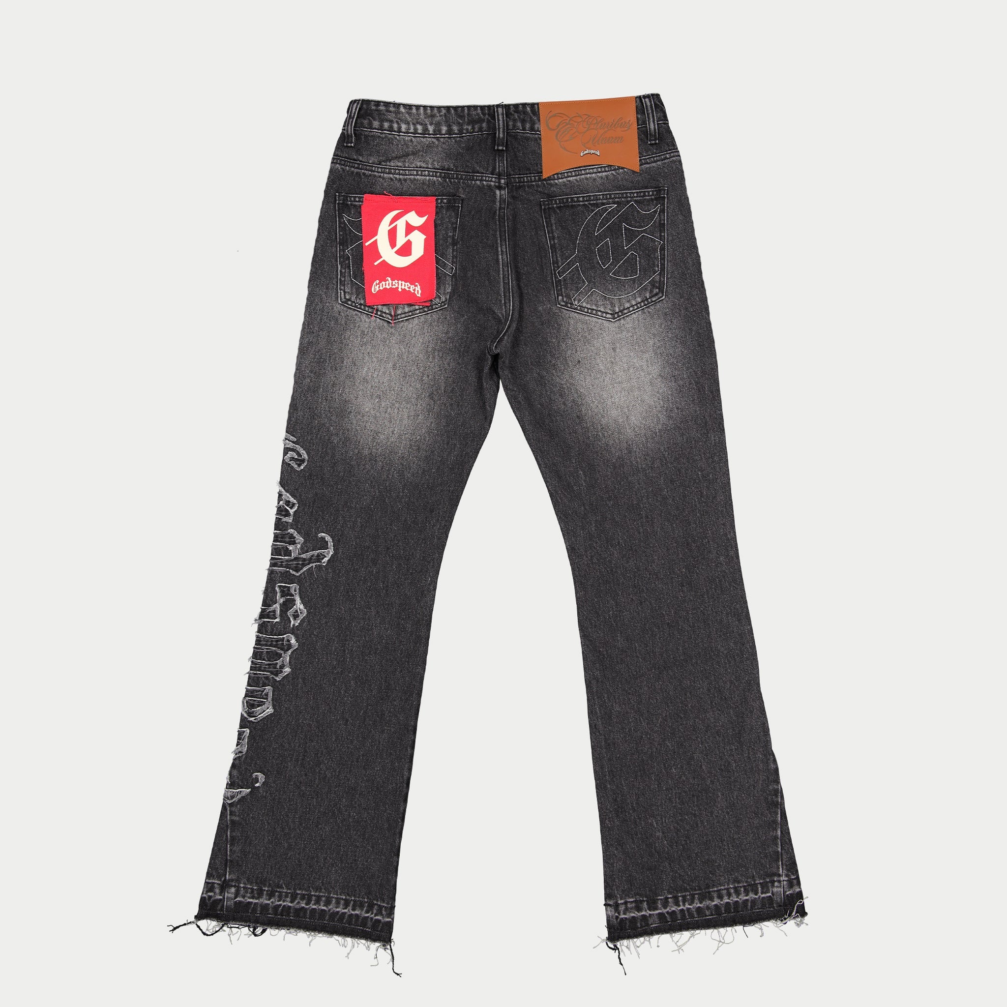 Og Logo Flared Denim Stitched (Grey Wash)