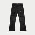 Wax Flare Premium Cargo Pants (Black)